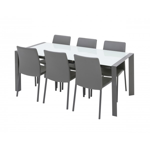 Brindisi Glass Ext Table